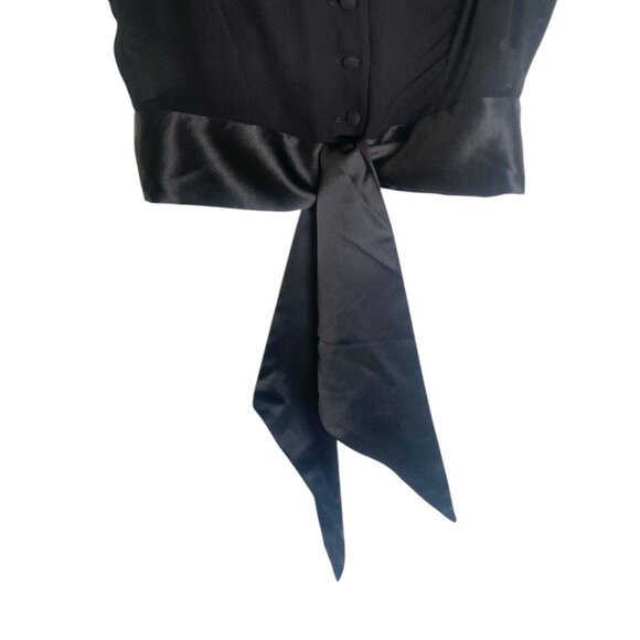 Vintage 90's Sheer Valentino Oliver Sleeveless Crop Blouse Oliver Label - Picture 4 of 8